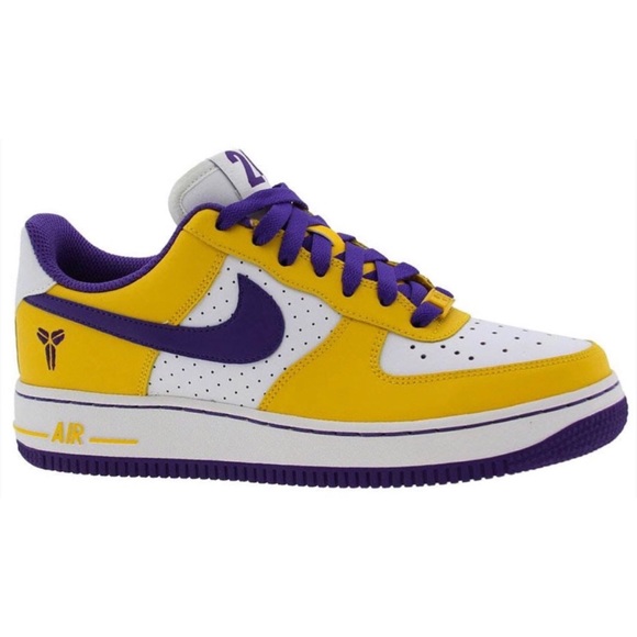 laker color air force ones